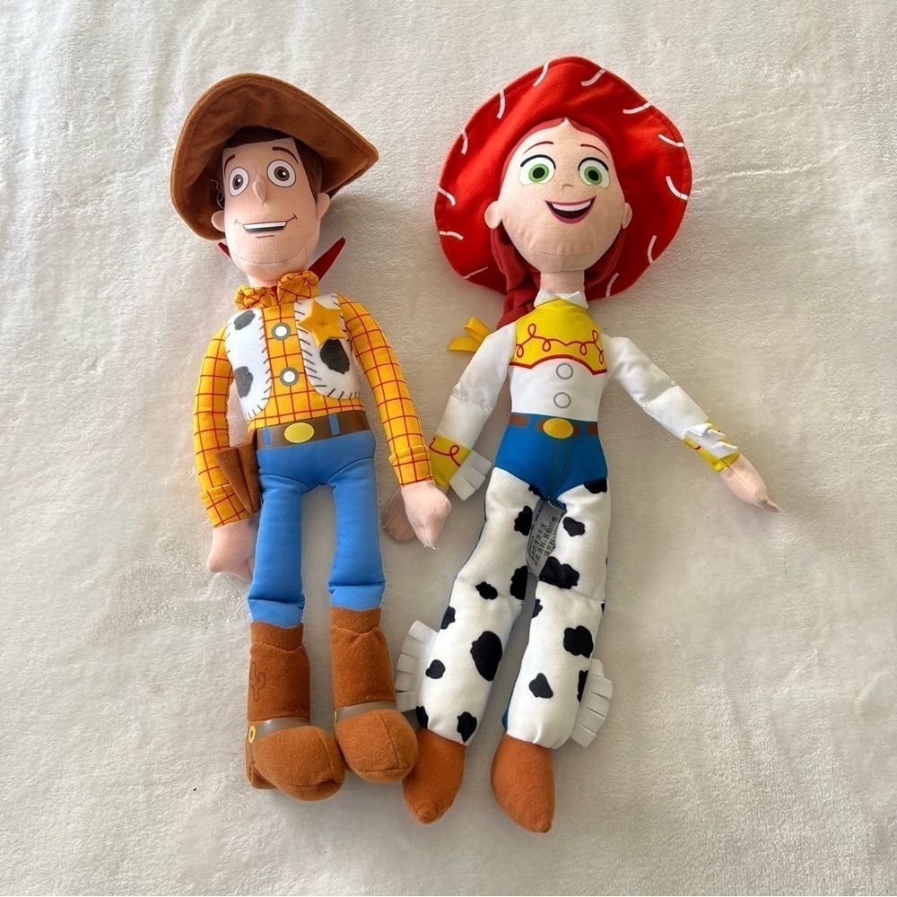 Disney Store Pixar Toy Story Jessie & Woody Cowboy Cowgirl Plush Dolls (2) - Picture 2 of 6